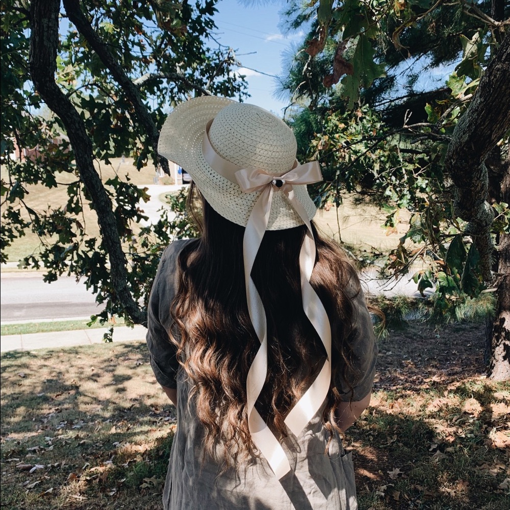 Vintage Handmade boater hat.